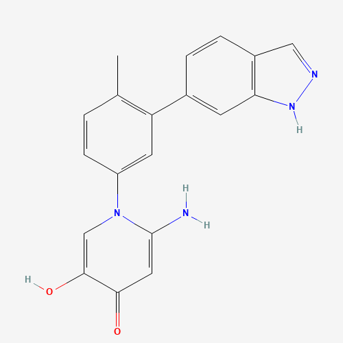 2-amino-5-hydroxy-1-[3-(1H-indazol-6-yl)-4-methylphenyl]pyridin-4-one (CAS: 1333331-35-3) - Related Chemical Product