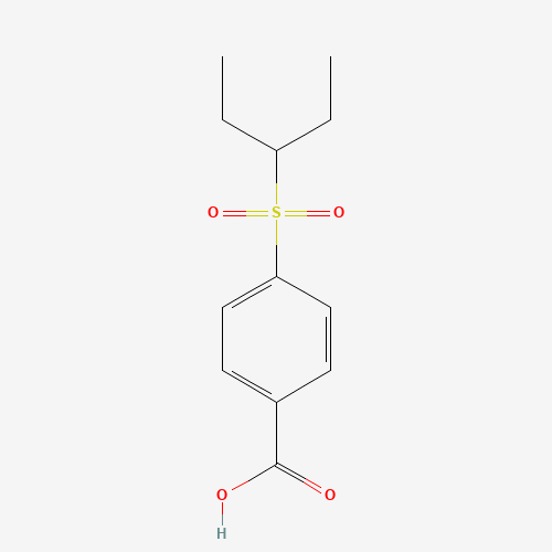 4-pentan-3-ylsulfonylbenzoic acid (CAS: 32910-49-9) - Chemical Structure and Molecular Formula 