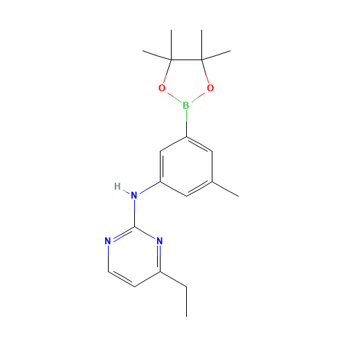 4-ethyl-N-[3-methyl-5-(4,4,5,5-tetramethyl-1,3,2-dioxaborolan-2-yl)phenyl]pyrimidin-2-amine (CAS: 1312535-42-4) - Related Chemical Product