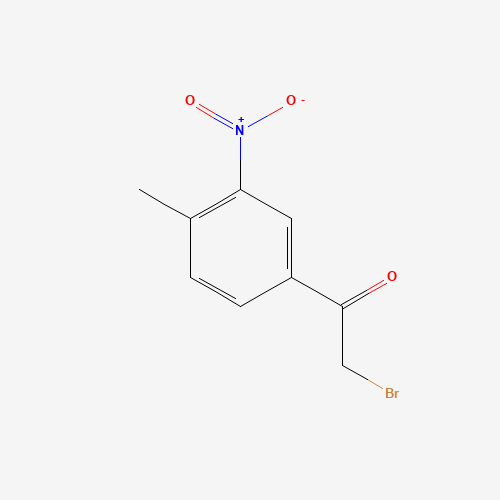 2-bromo-1-(4-methyl-3-nitrophenyl)ethanone (CAS: 22019-50-7) - Chemical Structure and Molecular Formula 