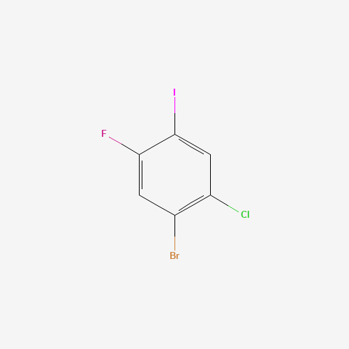 1-bromo-2-chloro-5-fluoro-4-iodobenzene (CAS: 1160574-56-0) - Chemical Structure and Molecular Formula 