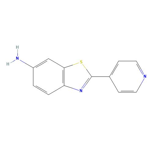 2-pyridin-4-yl-1,3-benzothiazol-6-amine (CAS: 154851-85-1) - Chemical Structure and Molecular Formula 