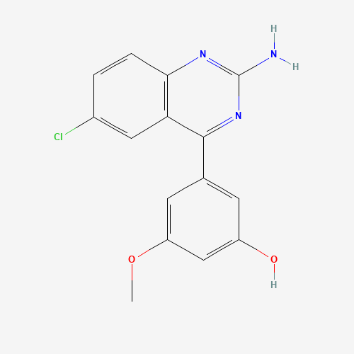 3-(2-amino-6-chloroquinazolin-4-yl)-5-methoxyphenol (CAS: 1169837-74-4) - Chemical Structure and Molecular Formula 