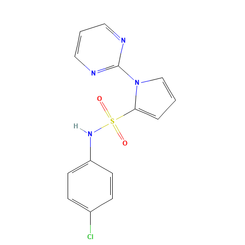 N-(4-chlorophenyl)-1-pyrimidin-2-ylpyrrole-2-sulfonamide (CAS: 1251533-99-9) - Related Chemical Product