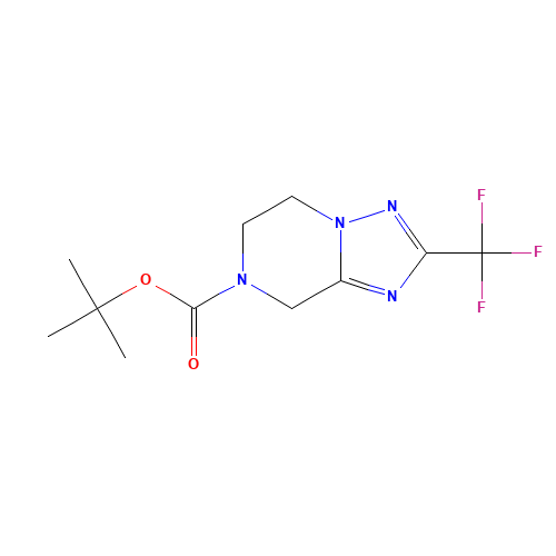 tert-butyl 2-(trifluoromethyl)-6,8-dihydro-5H-[1,2,4]triazolo[1,5-a]pyrazine-7-carboxylate (CAS: 681249-59-2) - Related Chemical Product