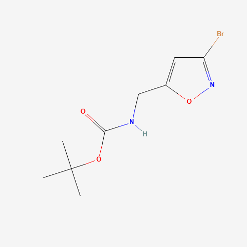 tert-butyl N-[(3-bromo-1,2-oxazol-5-yl)methyl]carbamate (CAS: 154016-57-6) - Chemical Structure and Molecular Formula 