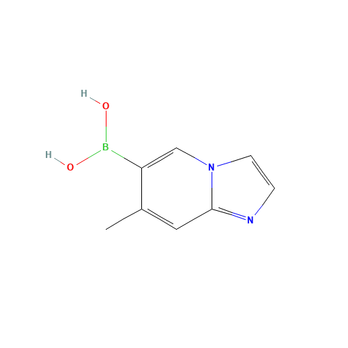 (7-methylimidazo[1,2-a]pyridin-6-yl)boronic acid (CAS: 957062-57-6) - Chemical Structure and Molecular Formula 