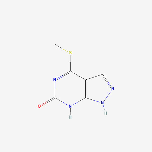 4-methylsulfanyl-1,2-dihydropyrazolo[3,4-d]pyrimidin-6-one (CAS: 100047-41-4) - Chemical Structure and Molecular Formula 