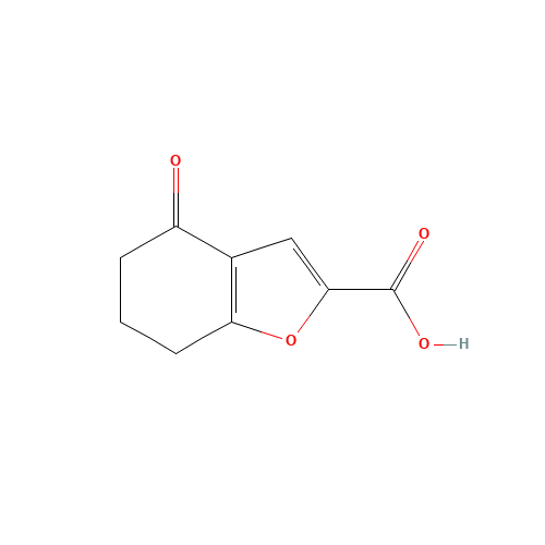 4-oxo-6,7-dihydro-5H-1-benzofuran-2-carboxylic acid (CAS: 108249-48-5) - Chemical Structure and Molecular Formula 