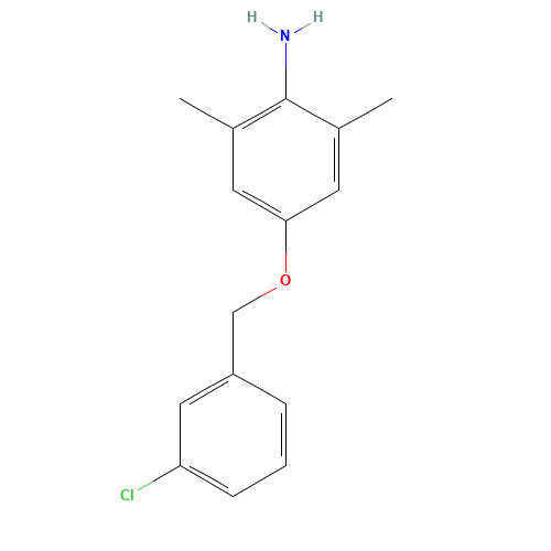 4-[(3-chlorophenyl)methoxy]-2,6-dimethylaniline (CAS: 1202160-93-7) - Related Chemical Product