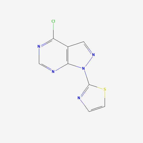 2-(4-chloropyrazolo[3,4-d]pyrimidin-1-yl)-1,3-thiazole (CAS: 650638-04-3) - Related Chemical Product