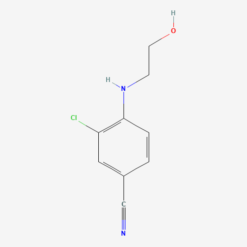 3-chloro-4-(2-hydroxyethylamino)benzonitrile (CAS: 1340049-01-5) - Chemical Structure and Molecular Formula 