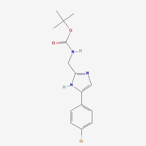tert-butyl N-[[5-(4-bromophenyl)-1H-imidazol-2-yl]methyl]carbamate (CAS: 1242094-20-7) - Related Chemical Product