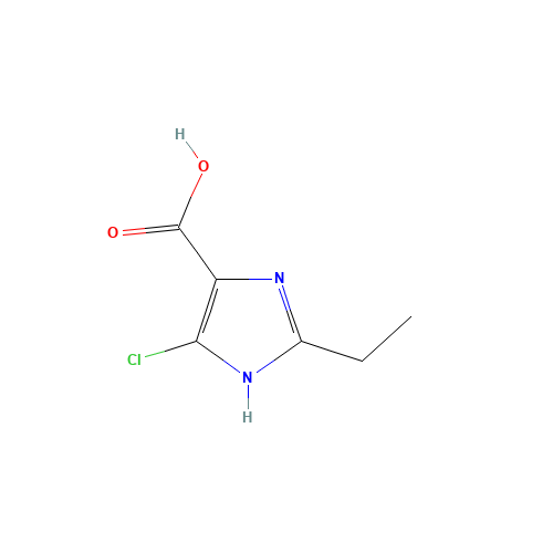 5-chloro-2-ethyl-1H-imidazole-4-carboxylic acid (CAS: 1093261-80-3) - Chemical Structure and Molecular Formula 