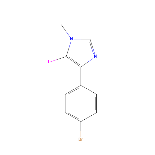4-(4-bromophenyl)-5-iodo-1-methylimidazole (CAS: 1242441-01-5) - Chemical Structure and Molecular Formula 