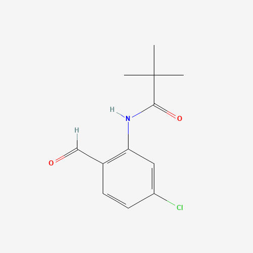 N-(5-chloro-2-formylphenyl)-2,2-dimethylpropanamide (CAS: 885609-89-2) - Chemical Structure and Molecular Formula 
