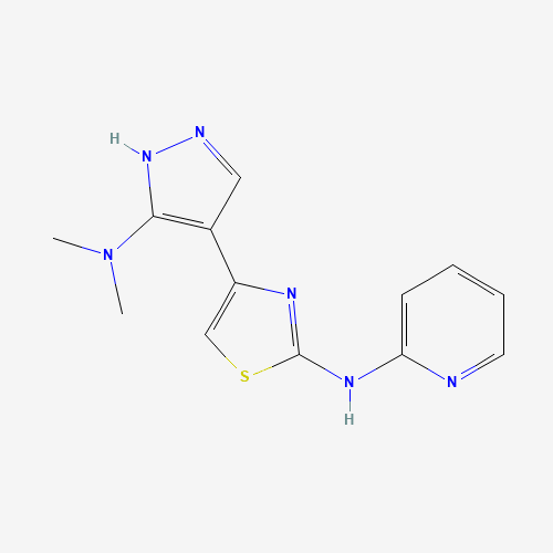 4-[5-(dimethylamino)-1H-pyrazol-4-yl]-N-pyridin-2-yl-1,3-thiazol-2-amine (CAS: 1235313-11-7) - Related Chemical Product