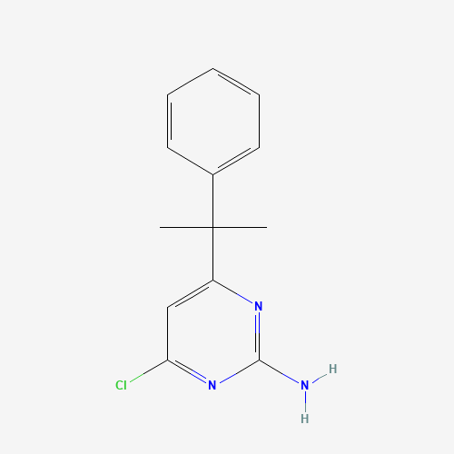 4-chloro-6-(2-phenylpropan-2-yl)pyrimidin-2-amine (CAS: 1374420-99-1) - Chemical Structure and Molecular Formula 