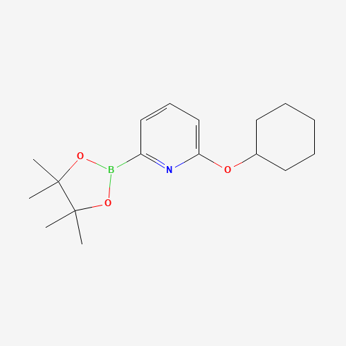 2-cyclohexyloxy-6-(4,4,5,5-tetramethyl-1,3,2-dioxaborolan-2-yl)pyridine (CAS: 1310383-05-1) - Chemical Structure and Molecular Formula 