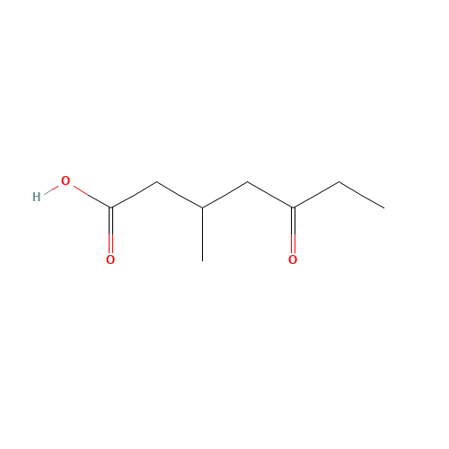 3-methyl-5-oxoheptanoic acid (CAS: 63473-59-6) - Chemical Structure and Molecular Formula 