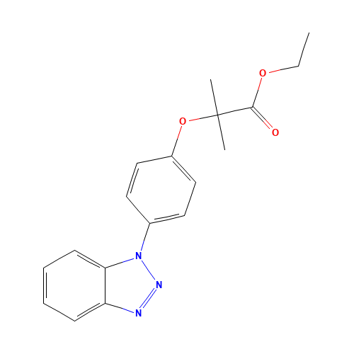 ethyl 2-[4-(benzotriazol-1-yl)phenoxy]-2-methylpropanoate (CAS: 39099-42-8) - Related Chemical Product