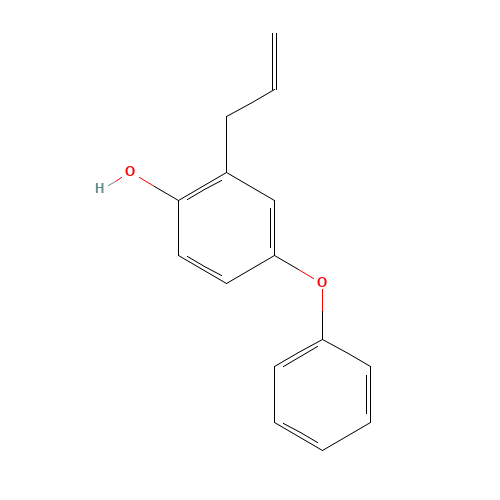 4-phenoxy-2-prop-2-enylphenol (CAS: 25345-77-1) - Chemical Structure and Molecular Formula 
