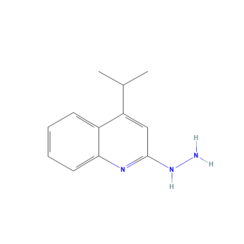 (4-propan-2-ylquinolin-2-yl)hydrazine (CAS: 1285388-02-4) - Chemical Structure and Molecular Formula 