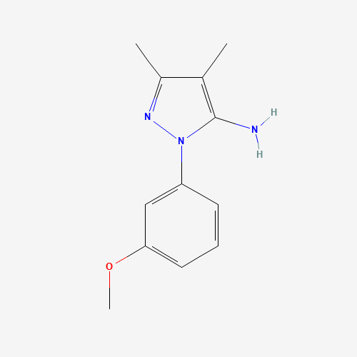 2-(3-methoxyphenyl)-4,5-dimethylpyrazol-3-amine (CAS: 1335140-79-8) - Chemical Structure and Molecular Formula 