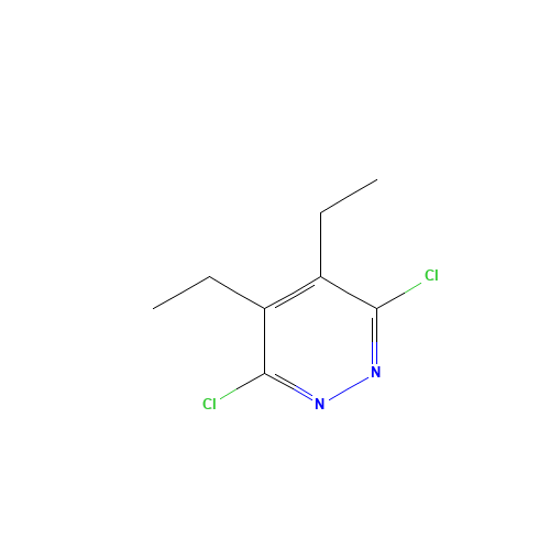 3,6-dichloro-4,5-diethylpyridazine (CAS: 107228-53-5) - Chemical Structure and Molecular Formula 