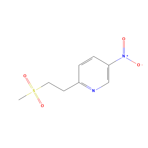 2-(2-methylsulfonylethyl)-5-nitropyridine (CAS: 1419602-56-4) - Chemical Structure and Molecular Formula 