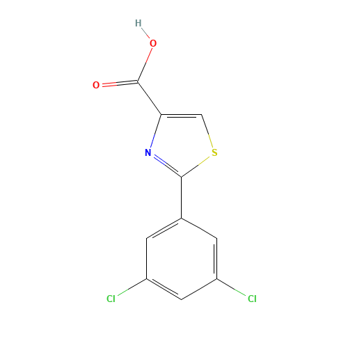 2-(3,5-dichlorophenyl)-1,3-thiazole-4-carboxylic acid (CAS: 1178420-52-4) - Chemical Structure and Molecular Formula 