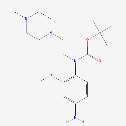 tert-butyl N-(4-amino-2-methoxyphenyl)-N-[2-(4-methylpiperazin-1-yl)ethyl]carbamate (CAS: 1453212-56-0) - Related Chemical Product