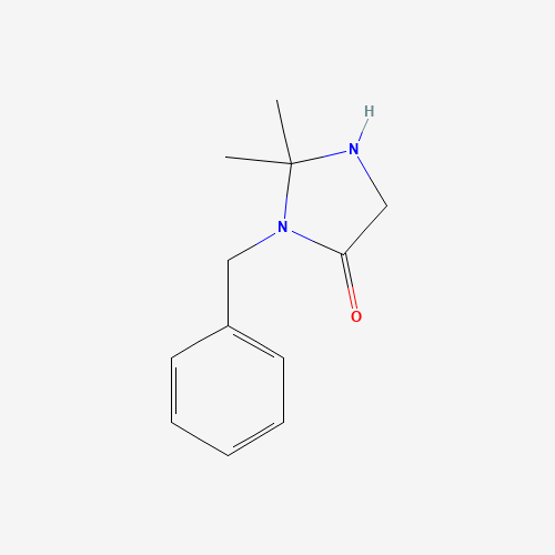 3-benzyl-2,2-dimethylimidazolidin-4-one (CAS: 937396-37-7) - Chemical Structure and Molecular Formula 