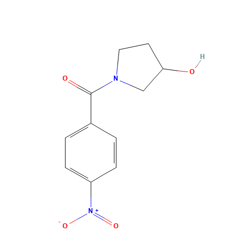 (3-hydroxypyrrolidin-1-yl)-(4-nitrophenyl)methanone (CAS: 218631-91-5) - Chemical Structure and Molecular Formula 