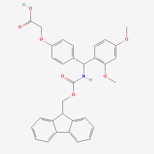 2-[4-[(2,4-dimethoxyphenyl)-(9H-fluoren-9-ylmethoxycarbonylamino)methyl]phenoxy]acetic acid (CAS: 126828-35-1) - Related Chemical Product