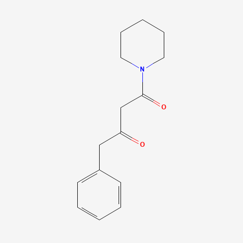 4-phenyl-1-piperidin-1-ylbutane-1,3-dione (CAS: 146380-08-7) - Chemical Structure and Molecular Formula 