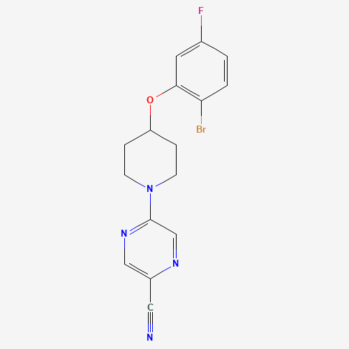 5-[4-(2-bromo-5-fluorophenoxy)piperidin-1-yl]pyrazine-2-carbonitrile (CAS: 1042428-54-5) - Related Chemical Product