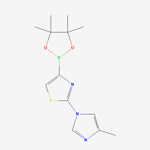 2-(4-methylimidazol-1-yl)-4-(4,4,5,5-tetramethyl-1,3,2-dioxaborolan-2-yl)-1,3-thiazole (CAS: 1312942-10-1) - Chemical Structure and Molecular Formula 