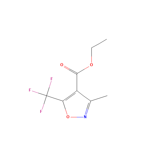 ethyl 3-methyl-5-(trifluoromethyl)-1,2-oxazole-4-carboxylate (CAS: 256471-34-8) - Chemical Structure and Molecular Formula 