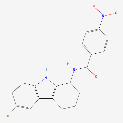 N-(6-bromo-2,3,4,9-tetrahydro-1H-carbazol-1-yl)-4-nitrobenzamide (CAS: 827590-54-5) - Related Chemical Product