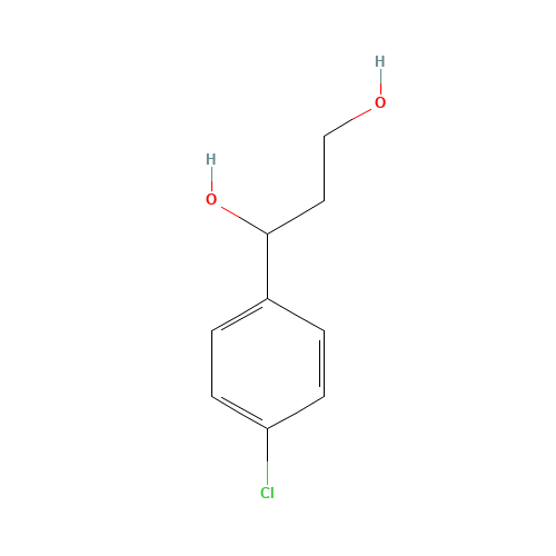 1-(4-chlorophenyl)propane-1,3-diol (CAS: 159266-09-8) - Chemical Structure and Molecular Formula 