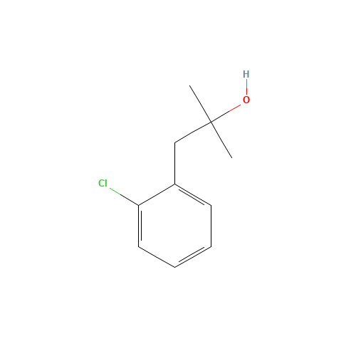 1-(2-chlorophenyl)-2-methylpropan-2-ol (CAS: 6256-31-1) - Chemical Structure and Molecular Formula 