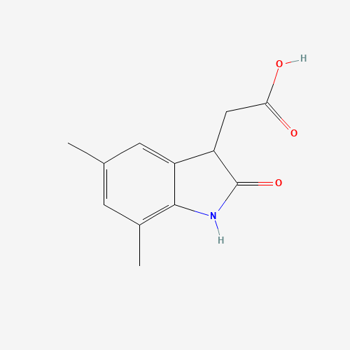 2-(5,7-dimethyl-2-oxo-1,3-dihydroindol-3-yl)acetic acid (CAS: 915923-70-5) - Related Chemical Product