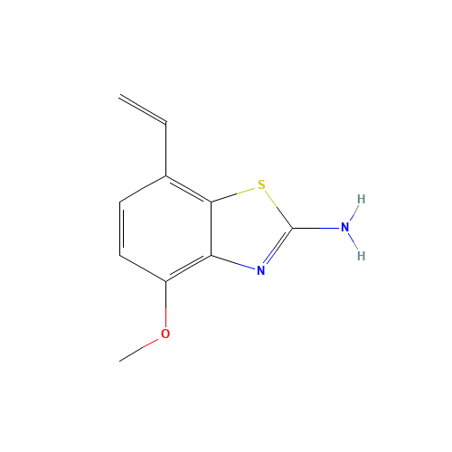 7-ethenyl-4-methoxy-1,3-benzothiazol-2-amine (CAS: 383867-10-5) - Chemical Structure and Molecular Formula 