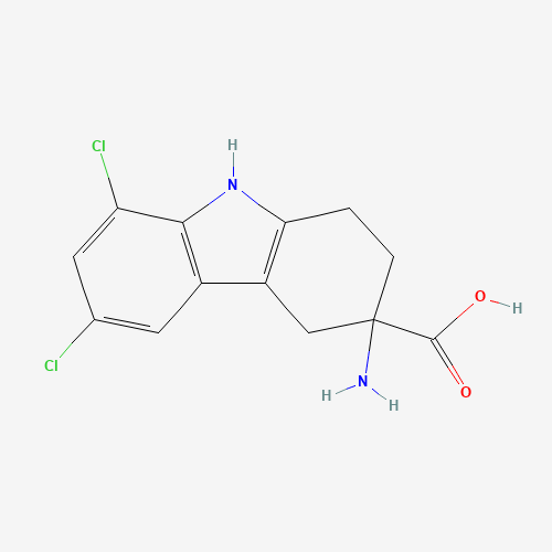 3-amino-6,8-dichloro-1,2,4,9-tetrahydrocarbazole-3-carboxylic acid (CAS: 874112-29-5) - Chemical Structure and Molecular Formula 