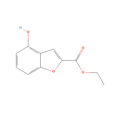 ethyl 4-hydroxy-1-benzofuran-2-carboxylate (CAS: 127724-14-5) - Chemical Structure and Molecular Formula 