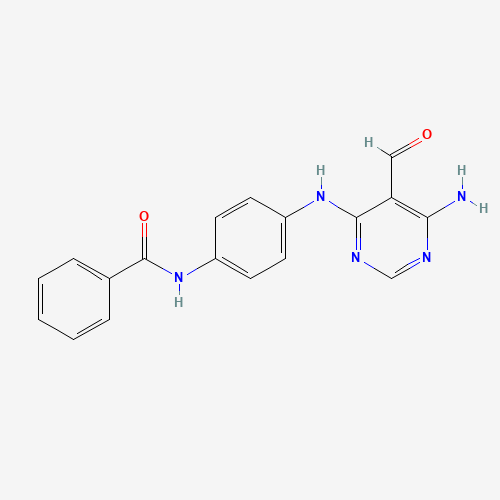 N-[4-[(6-amino-5-formylpyrimidin-4-yl)amino]phenyl]benzamide (CAS: 1203510-18-2) - Related Chemical Product