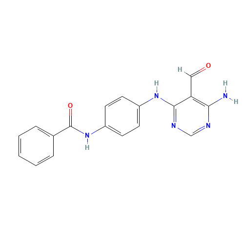 N-[4-[(6-amino-5-formylpyrimidin-4-yl)amino]phenyl]benzamide (CAS: 1203510-18-2) - Related Chemical Product