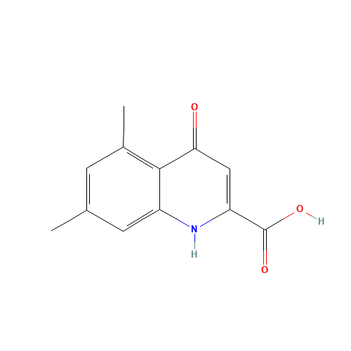 5,7-dimethyl-4-oxo-1H-quinoline-2-carboxylic acid (CAS: 123157-71-1) - Chemical Structure and Molecular Formula 