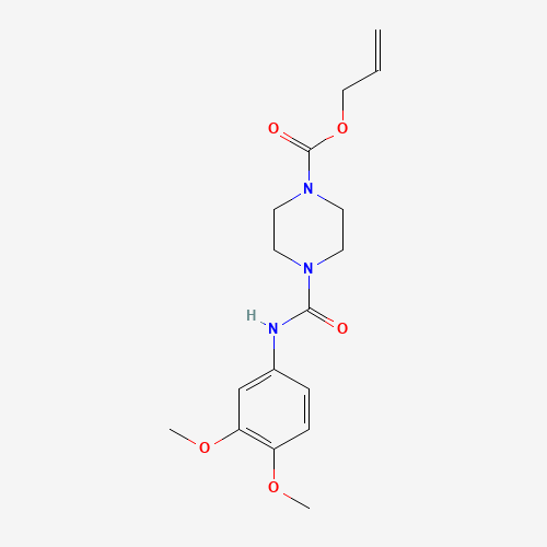 prop-2-enyl 4-[(3,4-dimethoxyphenyl)carbamoyl]piperazine-1-carboxylate (CAS: 75289-77-9) - Related Chemical Product